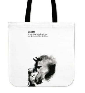 Horse - Teach You More About Yourself Tote Bags