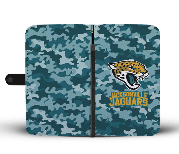 Camo Pattern Jacksonville Jaguars Wallet Phone Cases Vota Color