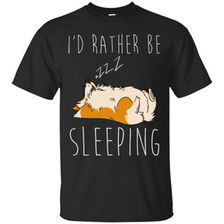I'd Rather Be Sleeping Corgi Tshirt for pembroke dog gift