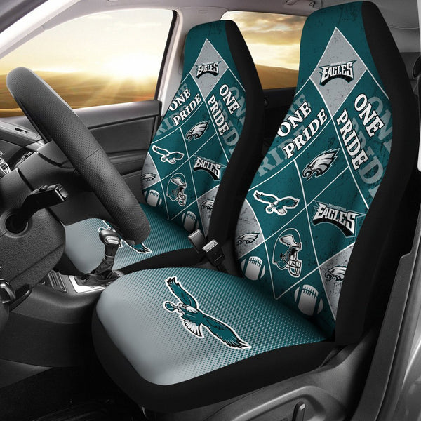 Pride Flag of Pro Philadelphia Eagles Car Seat Covers Vota Color