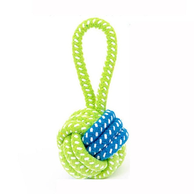 Dog Toy Puppies Chew Tooth Cleaning Cotton Rope with Handle Knot Bite Resistant Ball Teeth Molars Pet Toys For Large Small Dogs