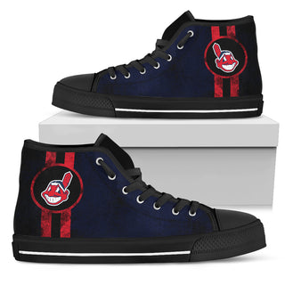 Triple Stripe Bar Dynamic Cleveland Indians High Top Shoes