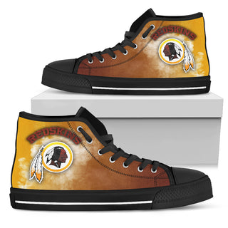 Smoke Vintage Washington Redskins High Top Shoes