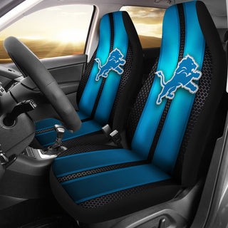 Incredible Line Pattern Detroit Lions Logo Car Seat Covers