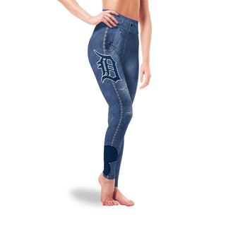 Amazing Blue Jeans Detroit Tigers Leggings