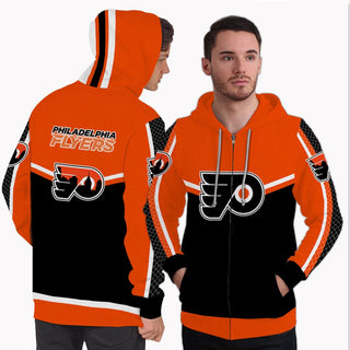 Strong Gorgeous Fitting Philadelphia Flyers Zip Hoodie