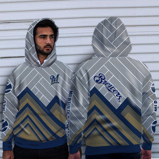 Fashion Cross Line Milwaukee Brewers Hoodie