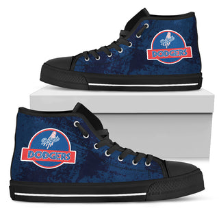 Cute Jurassic Park Los Angeles Dodgers High Top Shoes