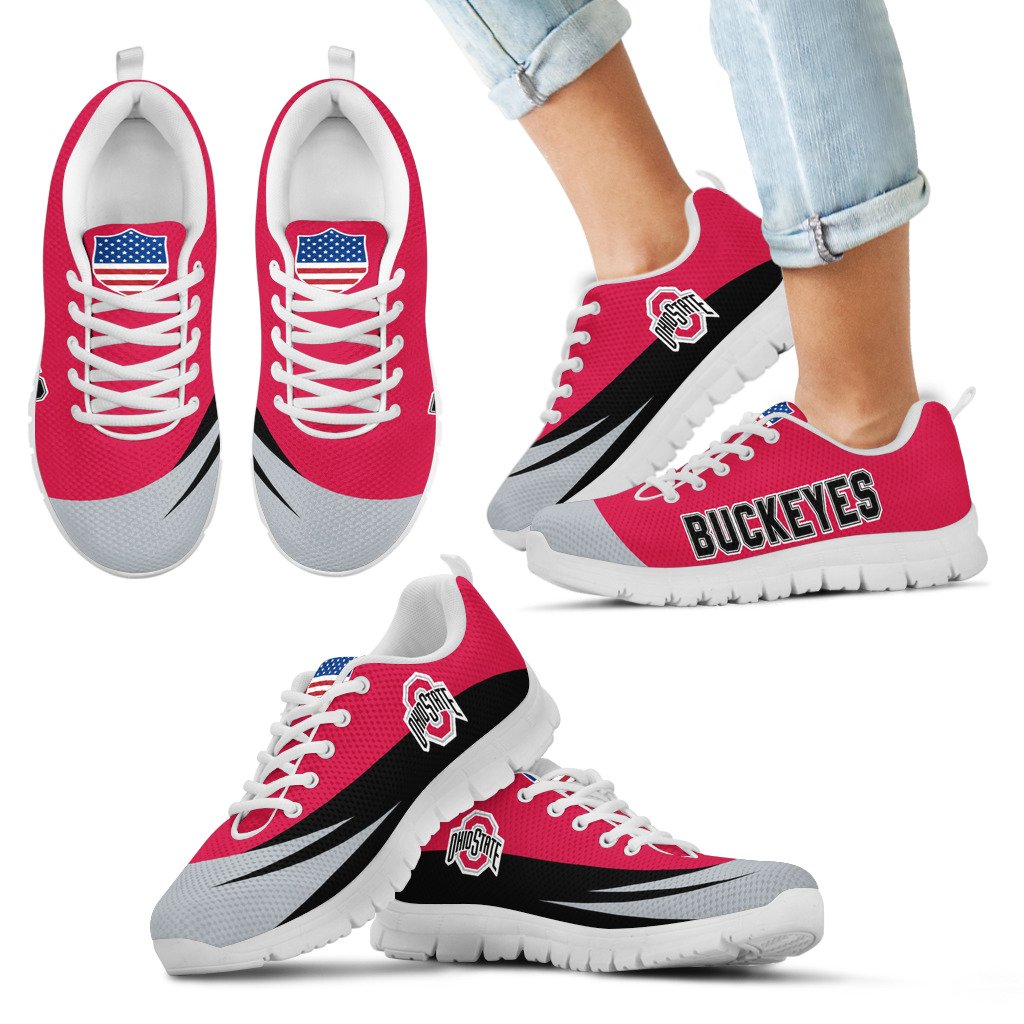 Special Gift Logo Ohio State Buckeyes Sneakers