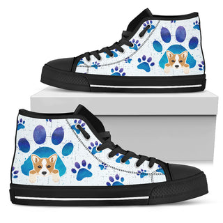 Corgi Paws High Top Shoes