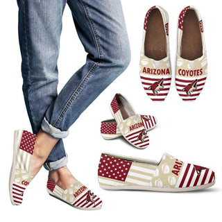 Proud of American Flag Arizona Coyotes Casual Shoes