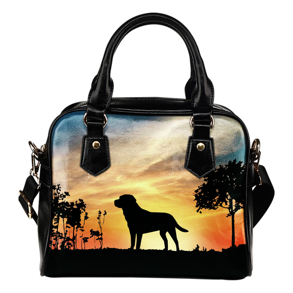 Labrador Sunshine Silhouette Shoulder Handbags