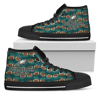 Wave Of Ball Philadelphia Eagles High Top Shoes