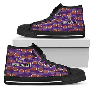 Wave Of Ball LSU Tigers High Top Shoes