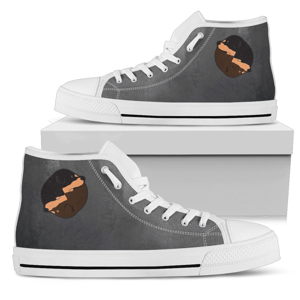 Yin Yang Style Rottweiler High Top Shoes