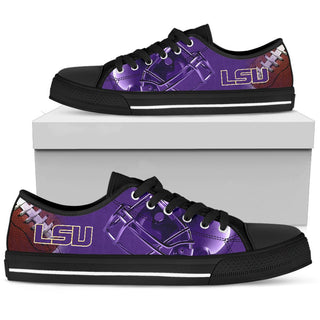 Artistic Scratch Of LSU Tigers Low Top Shoes