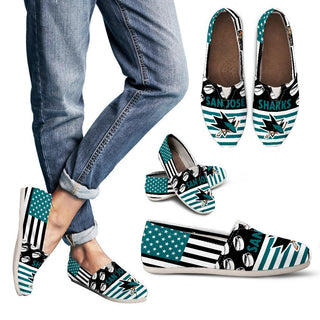 Proud of American Flag San Jose Sharks Casual Shoes