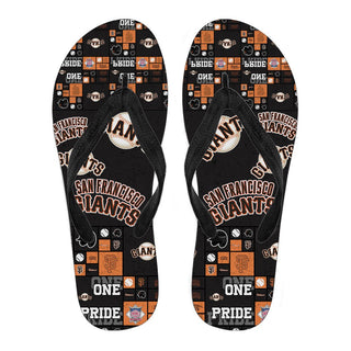 Color of Pride Flag San Francisco Giants Flip Flops