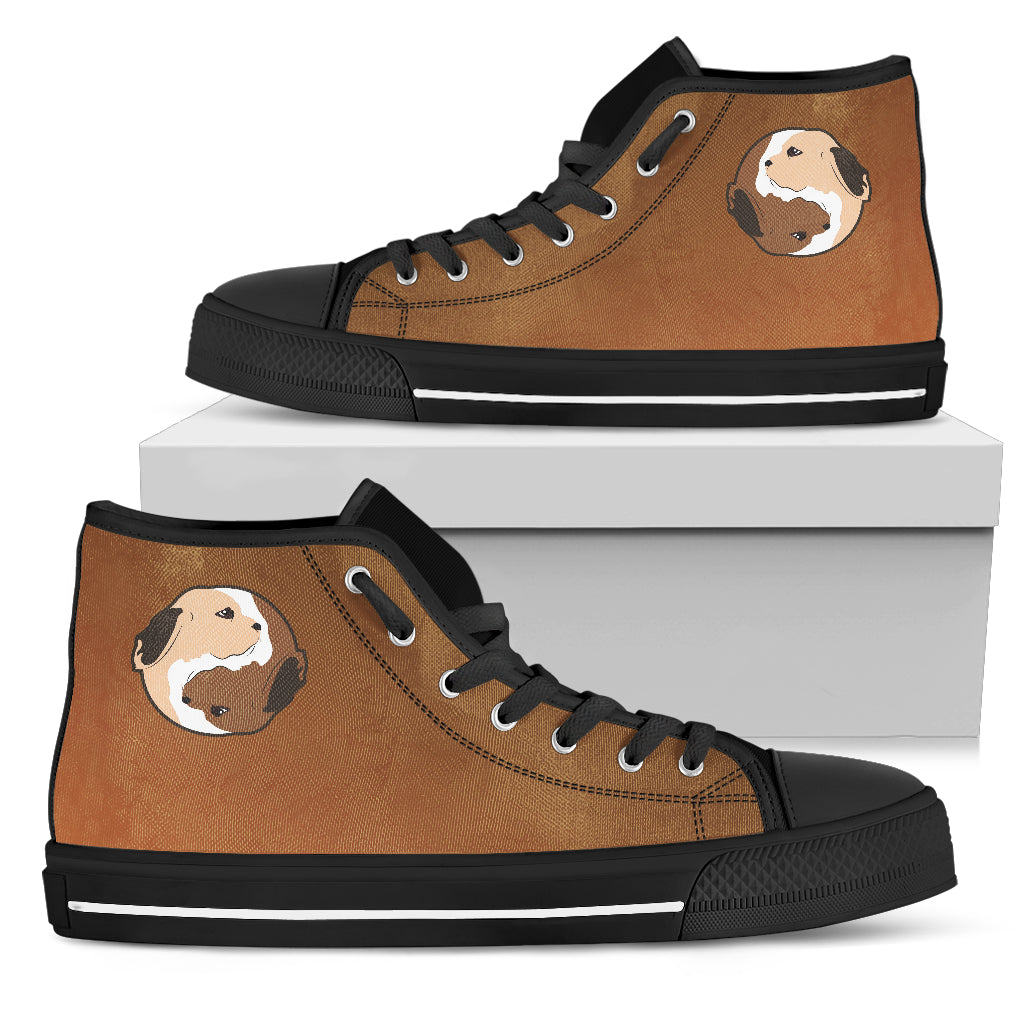 Yin Yang Style Beagle High Top Shoes