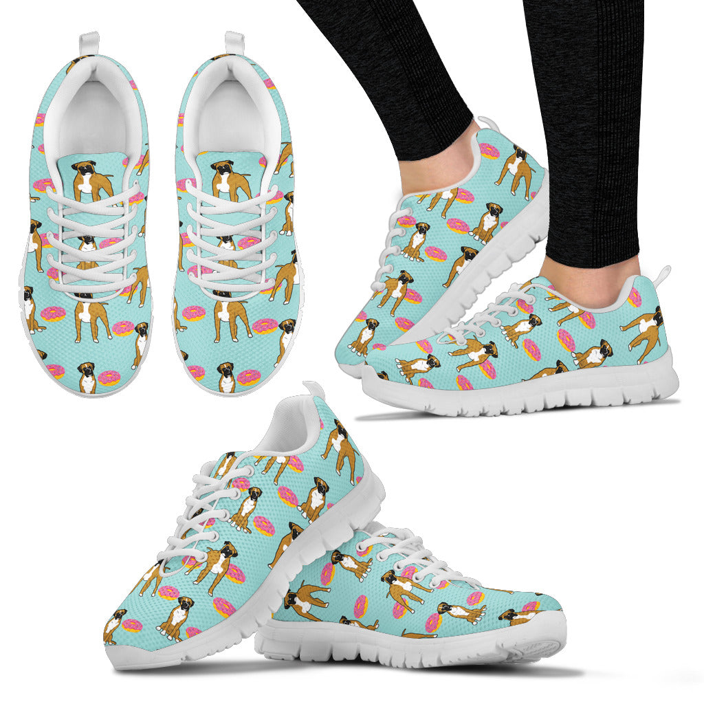 Retro Donuts Pattern Boxer Sneakers