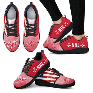 Awesome Fashion Detroit Red Wings Shoes Athletic Sneakers