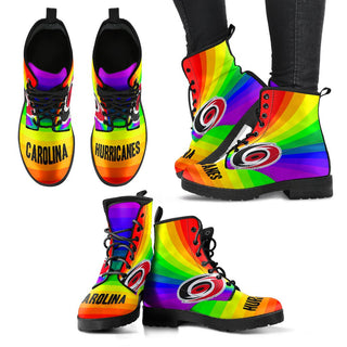 Awesome Rainbow Carolina Hurricanes Boots