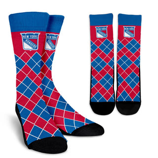Gorgeous New York Rangers Argyle Socks