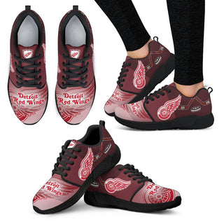 Pro Shop Detroit Red Wings Running Sneakers For Hockey Fan