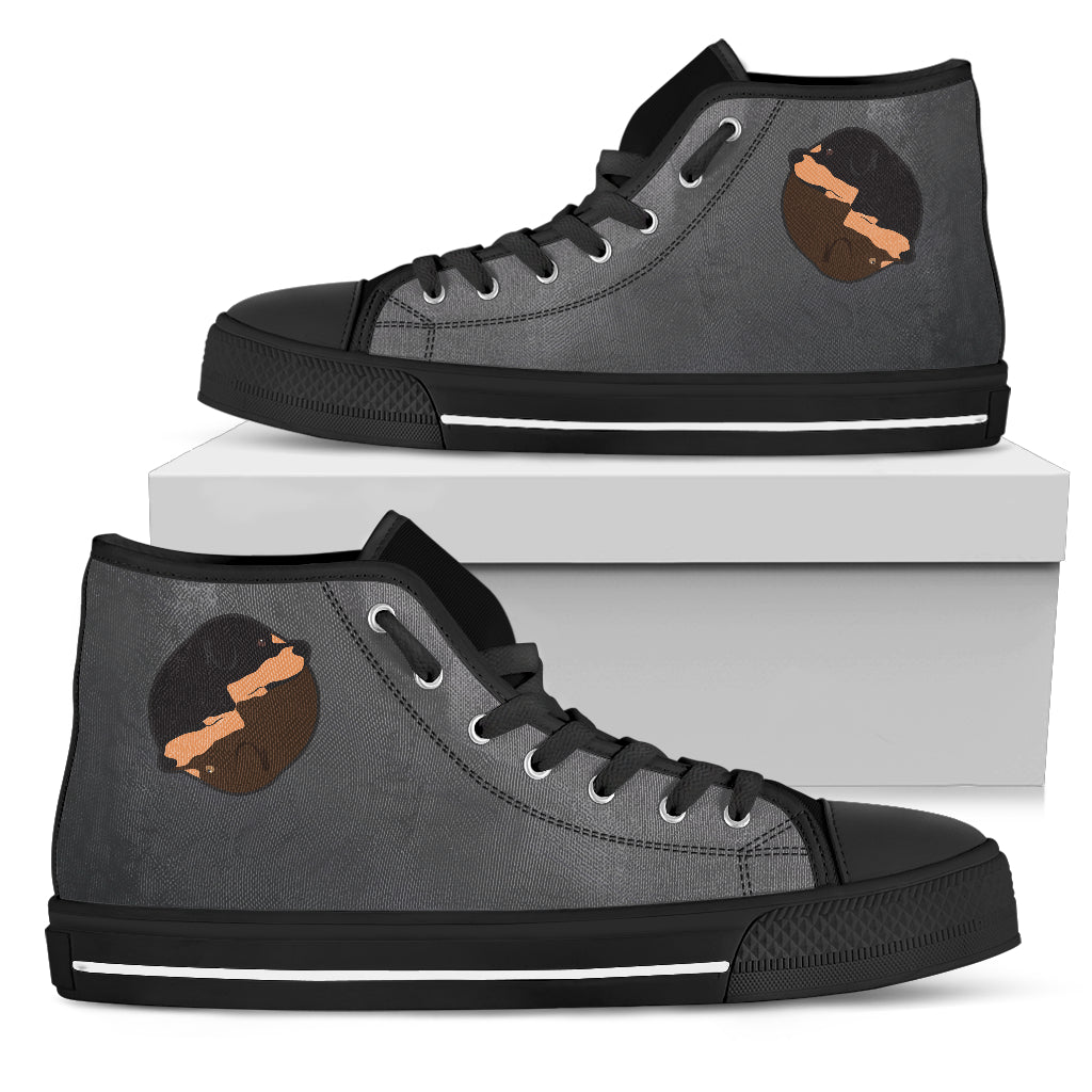 Yin Yang Style Rottweiler High Top Shoes