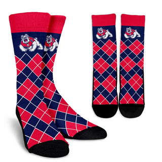 Gorgeous Fresno State Bulldogs Argyle Socks