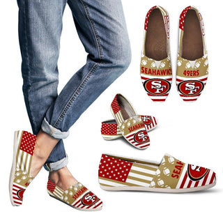 Proud of American Flag San Francisco 49ers Casual Shoes