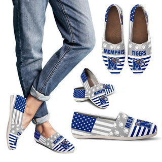 Proud of American Flag Memphis Tigers Casual Shoes