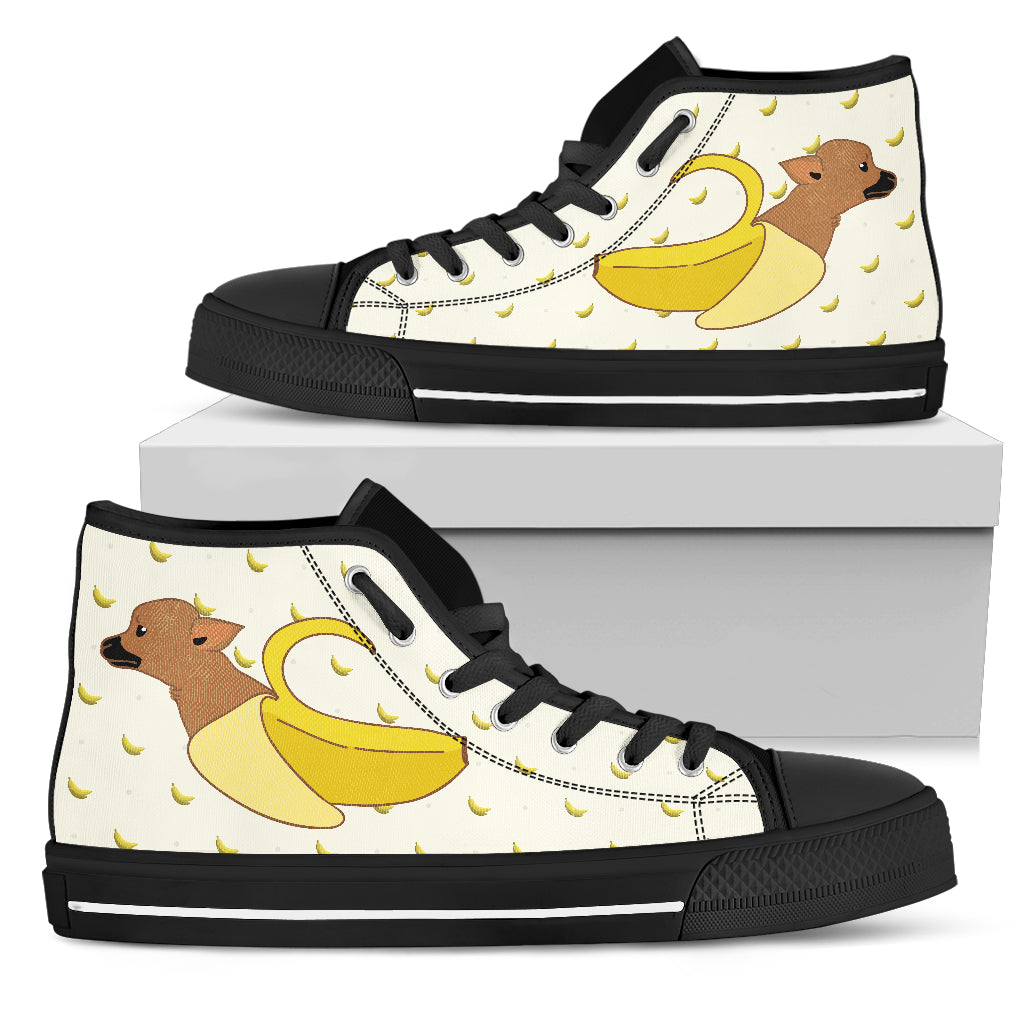 Chihuahua Inside Banana Funny Gift High Top Shoes