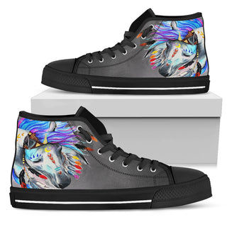 Pastel Gradient Horse High Top Shoes