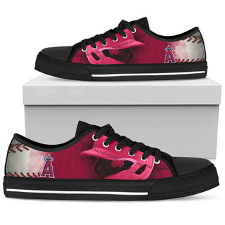Artistic Scratch Of Los Angeles Angels Low Top Shoes