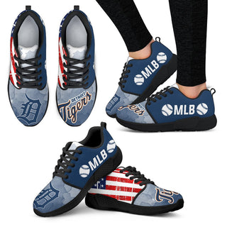 Awesome Fashion Detroit Tigers Shoes Athletic Sneakers