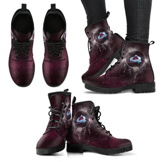 Magical Green Sun And Moon Dreamcatcher Colorado Avalanche Boots