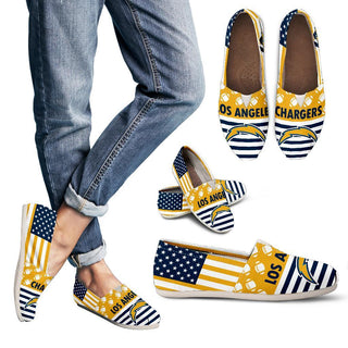 Proud of American Flag Los Angeles Chargers Casual Shoes