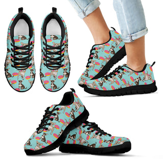 Retro Donuts Pattern Chihuahua Sneakers
