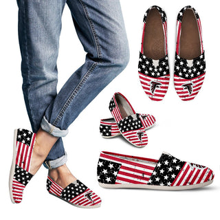 Vintage Star America Flag Atlanta Falcons Women Casual Shoes