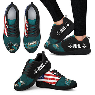 Awesome Fashion San Jose Sharks Shoes Athletic Sneakers