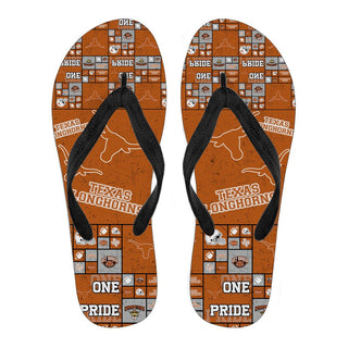 Color of Pride Flag Texas Longhorns Flip Flops