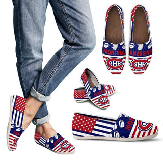 Proud of American Flag Montreal Canadiens Casual Shoes