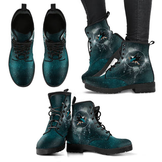 Magical Green Sun And Moon Dreamcatcher San Jose Sharks Boots