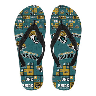 Color of Pride Flag Jacksonville Jaguars Flip Flops