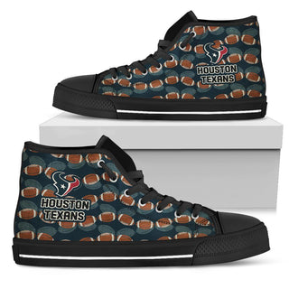 Wave Of Ball Houston Texans High Top Shoes