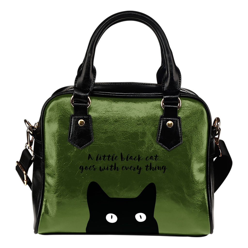 A Little Cat Goes With Everything Shoulder Handbag Gift For Girl