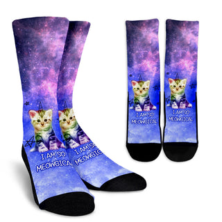 Cute Cat Crew Socks - I Am So Meowgical Crew Socks Gift