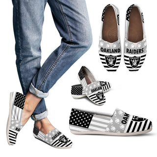 Proud of American Flag Oakland Raiders Casual Shoes