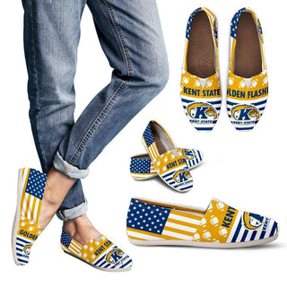 Proud of American Flag Kent State Golden Flashes Casual Shoes